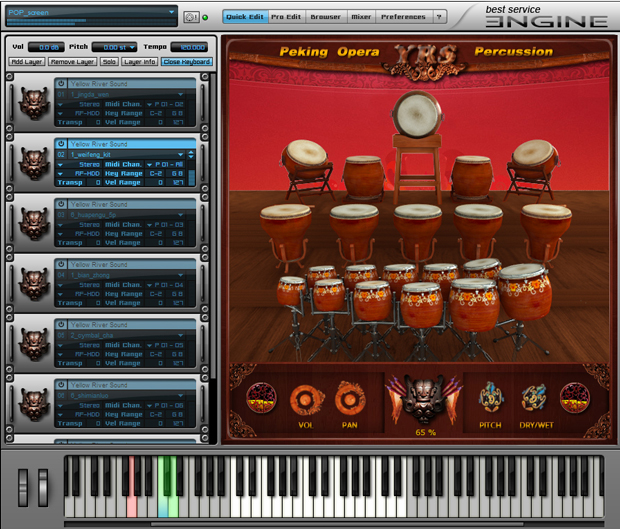 Peking Opera Percussion Screen